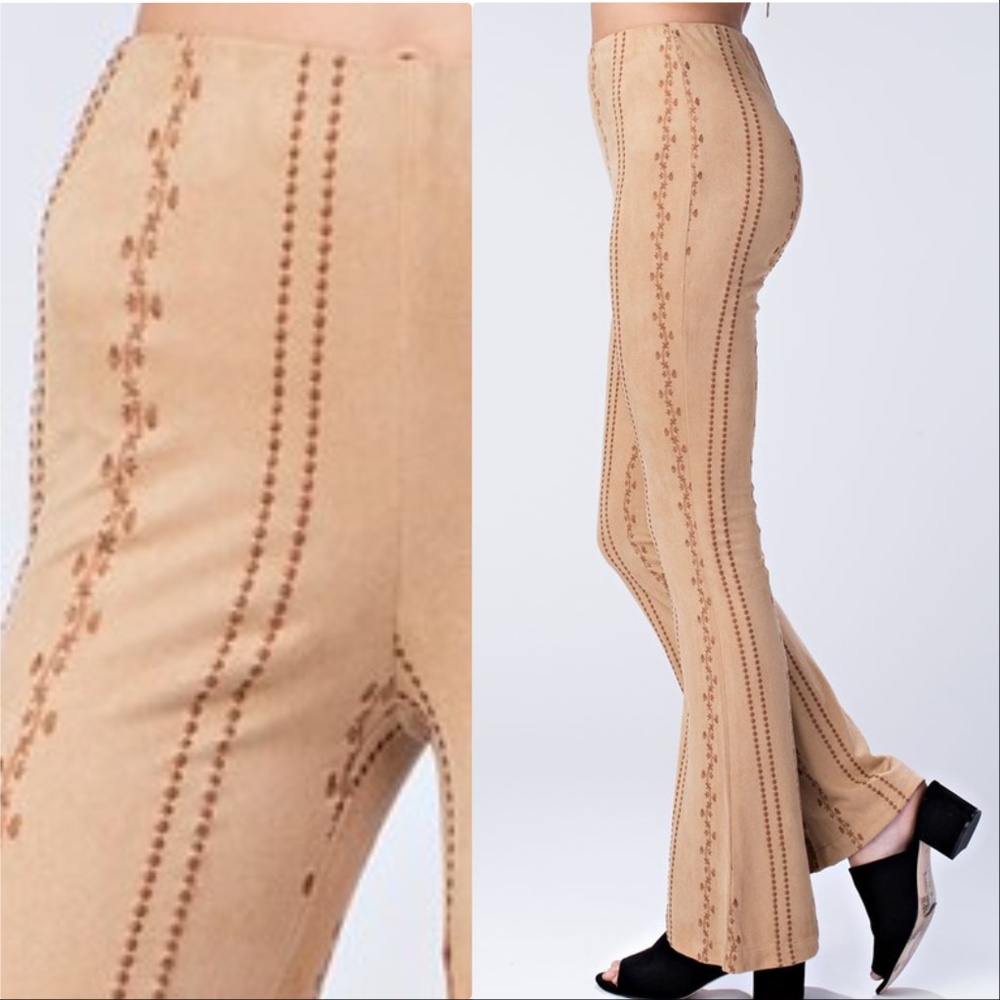 MARLEY Embroiderd Suede Pants - Picture 3 of 3